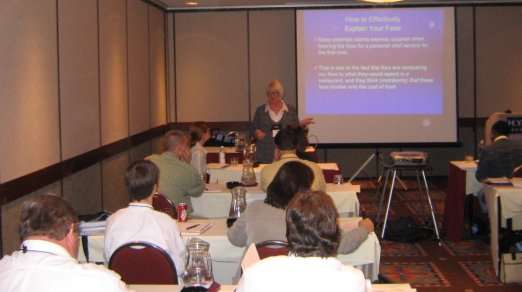 Candy Wallace teaches The Business of Doing Business as a Personal Chef